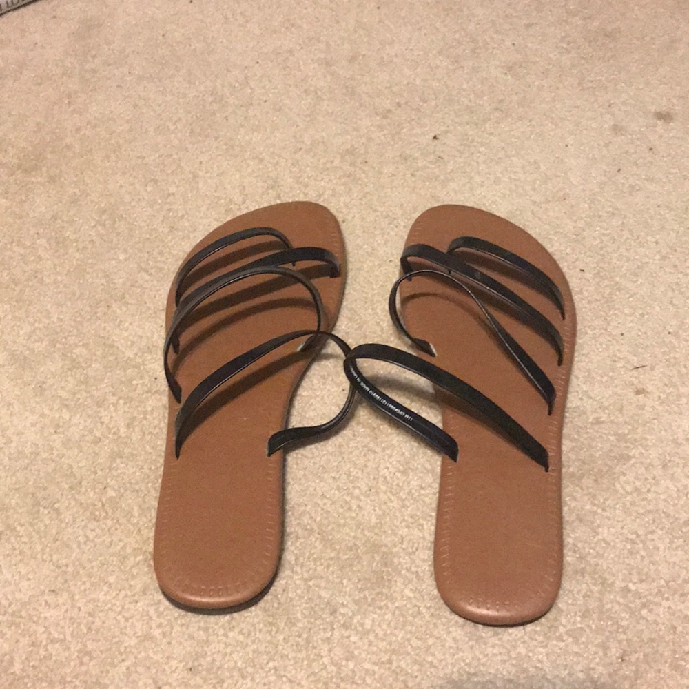 NWOT Black Strappy Summer Sandals